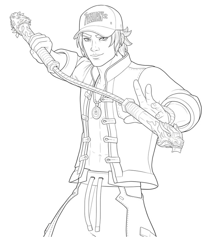 Disegno scaricabile - Carter Wu - Fortnite capitollo 7 - Ondata pacifica