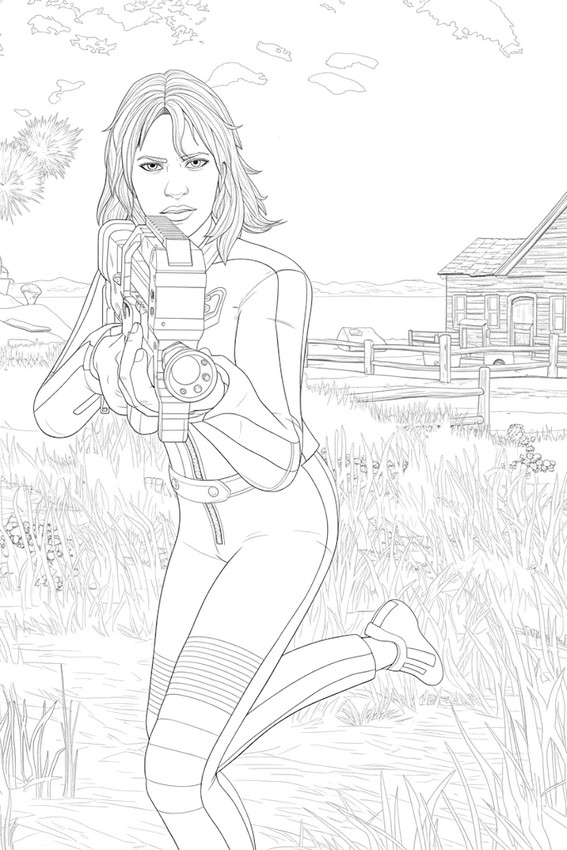 Disegno da colorare - La sposa - Fortnite capitollo 7 - Ondata pacifica
