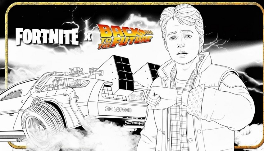 Disegno scaricabile - Marty McFly - Fortnite capitollo 7 - Ondata pacifica