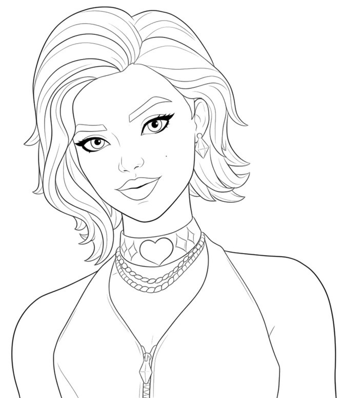 Immagine da colorare - Cat Halloway - Fortnite capitollo 7 - Ondata pacifica