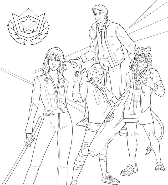 Disegno gratuito - Gli eroi si sono riuniti - Fortnite capitollo 7 - Ondata pacifica