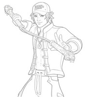 Disegno da colorare - Carter Wu - Fortnite capitollo 7 - Ondata pacifica