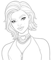 Illustrazione da colorare - Cat Halloway - Fortnite capitollo 7 - Ondata pacifica