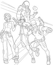 Foglio da colorare - Battle Pass - La squadra in marcia - Fortnite capitollo 7 - Ondata pacifica