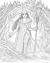 Coloring page - Elphaba - Wicked For good