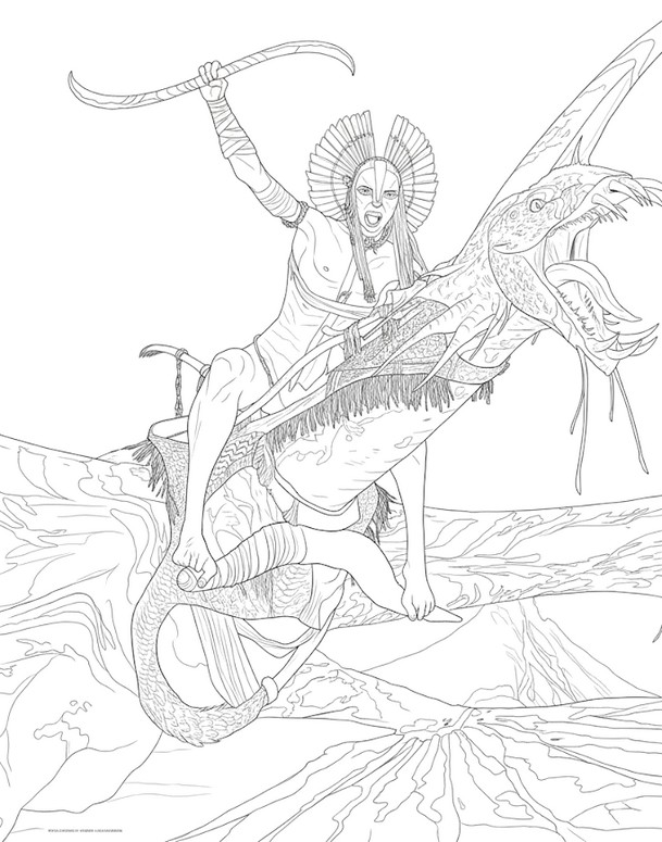 Inkleurbare afbeelding - Varang - Avatar 3 Fire and Ash