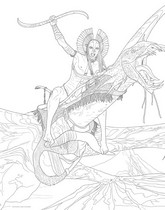 Tekening om in te kleuren - Varang - Avatar 3 Fire and Ash