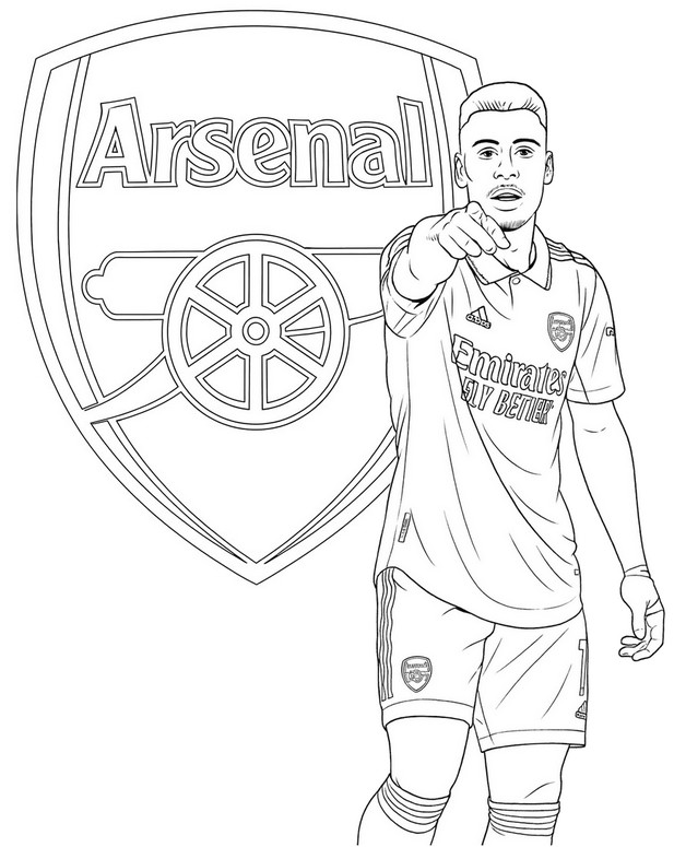 Ausmalblatt - Gabriel Martinelli - Arsenal FC