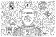 Coloring page - Champions League 2026-2027 - Arsenal FC