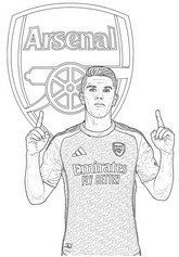 Imagen para colorear - Viktor Gyökeres - Arsenal FC
