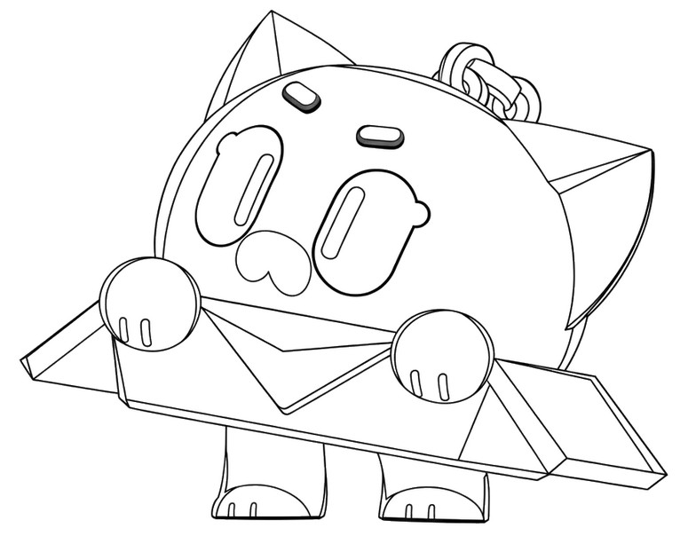 Rysunek do kolorowania - Shelly - Brawl Stars - Buffies