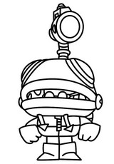 Rysunek do kolorowania - Glowbert - Brawl Stars - Buffies