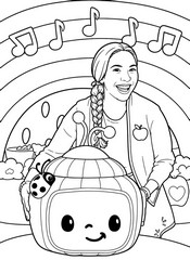 Coloring sheet - CoComelon: The Melon Patch - Netflix 2026