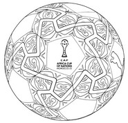 Coloring page - 2025 Africa Cup of Nations Ball - Morocco football team