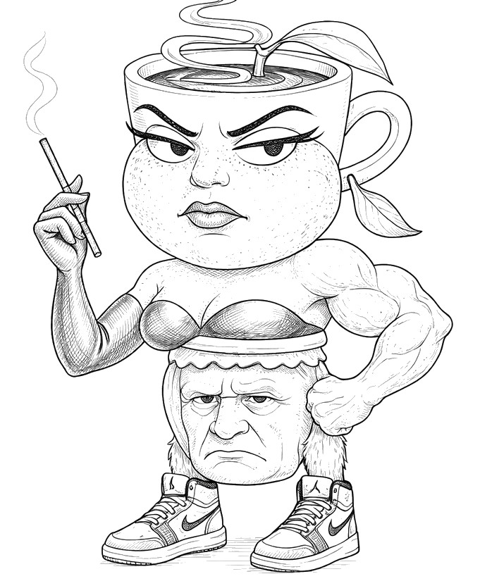 無料塗り絵 - Signora Garamararamararaman - ブレインロット