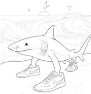 ダウンロードできる塗り絵 - Tralalero Tralala - ブレインロット