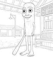 塗り絵 - Tung Tung Sahur - ブレインロット