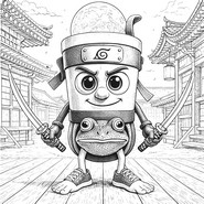 無料塗り絵 - Tung Tung Assassino Boneca - ブレインロット