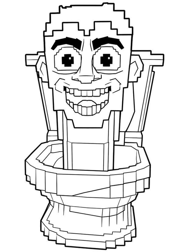 Downloadable coloring - Skibidi toilet - Roblox - Steal a Brainrot