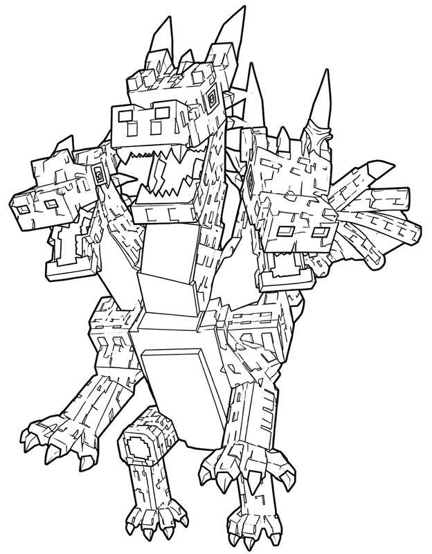 Printable coloring - Hydra Dragon Cannelloni - Roblox - Steal a Brainrot