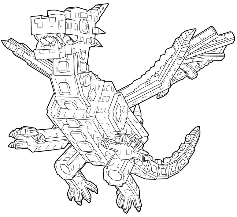 Imagen para colorear - Dragon Gingerini - Roblox - Steal a Brainrot
