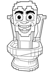 Coloring page - Skibidi toilet - Roblox - Steal a Brainrot