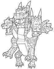 Coloring sheet - Hydra Dragon Cannelloni - Roblox - Steal a Brainrot