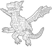 Lámina para colorear - Dragon Gingerini - Roblox - Steal a Brainrot