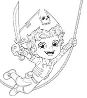 Coloring page - Santiago on the rope - Santiago of the seas