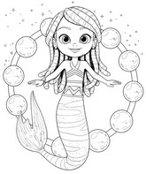 Printable coloring - Lorelai the mermaid - Santiago of the seas