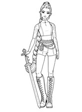 Coloriage - Rumi - KPop Demon Hunters - Mattel - Poupées