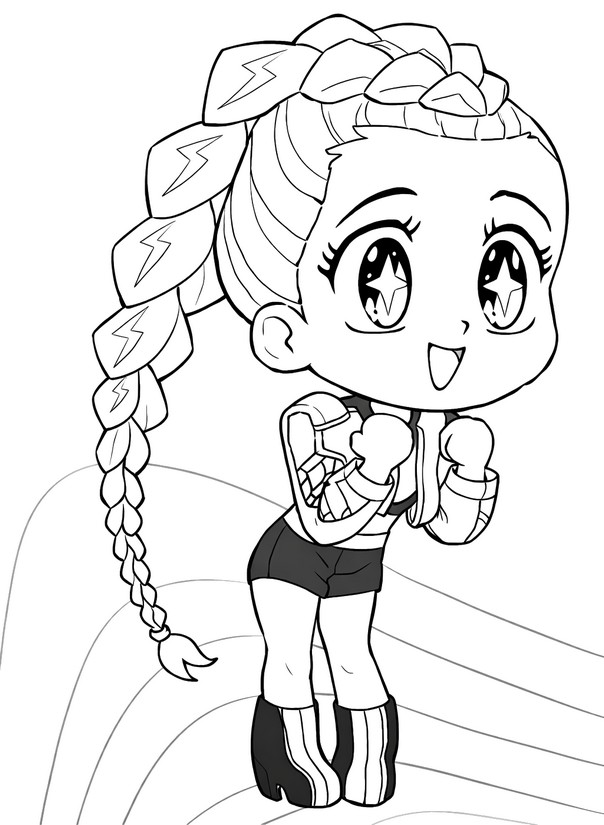 Ausmalblatt - Rumi - Kpop Demon Hunters - Storybook