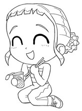 Kostenloses Ausmalbild - Zoey - Kpop Demon Hunters - Storybook