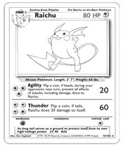 다운로드용 색칠공부 - Prerelease Raichu - 가장 비싼 포켓몬 카드