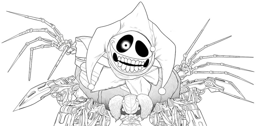 Coloring page - The unsettling smile - Poppy Playtime 5 - The prototype