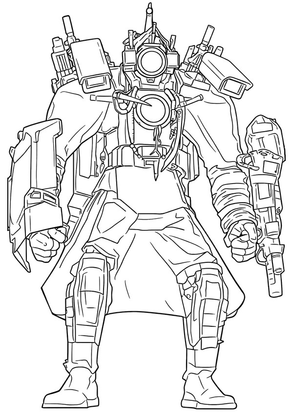 Printable coloring - Titan Cameraman - Sidibi Toilet