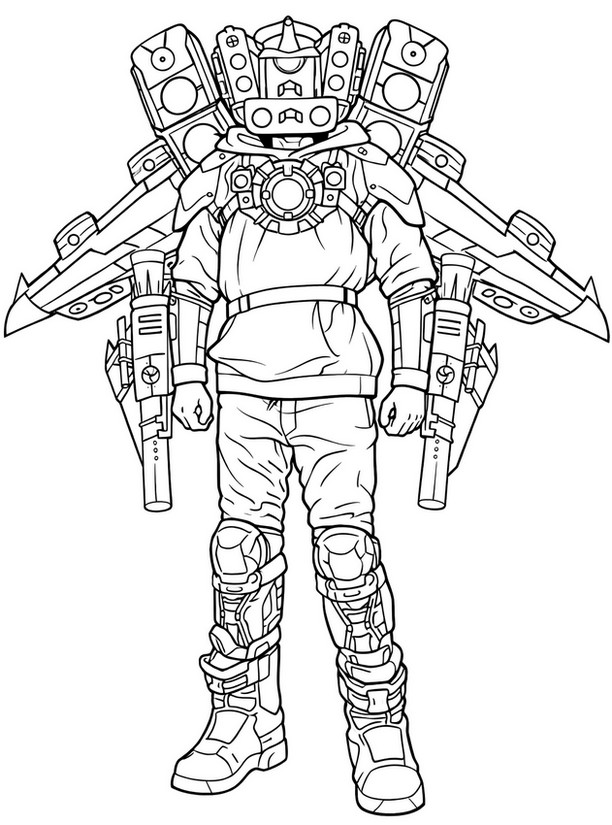 Downloadable coloring - Titan Speakerman - Sidibi Toilet