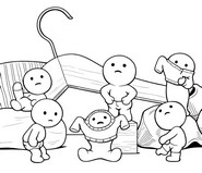 다운로드용 색칠공부 - 옷 - 스미스키