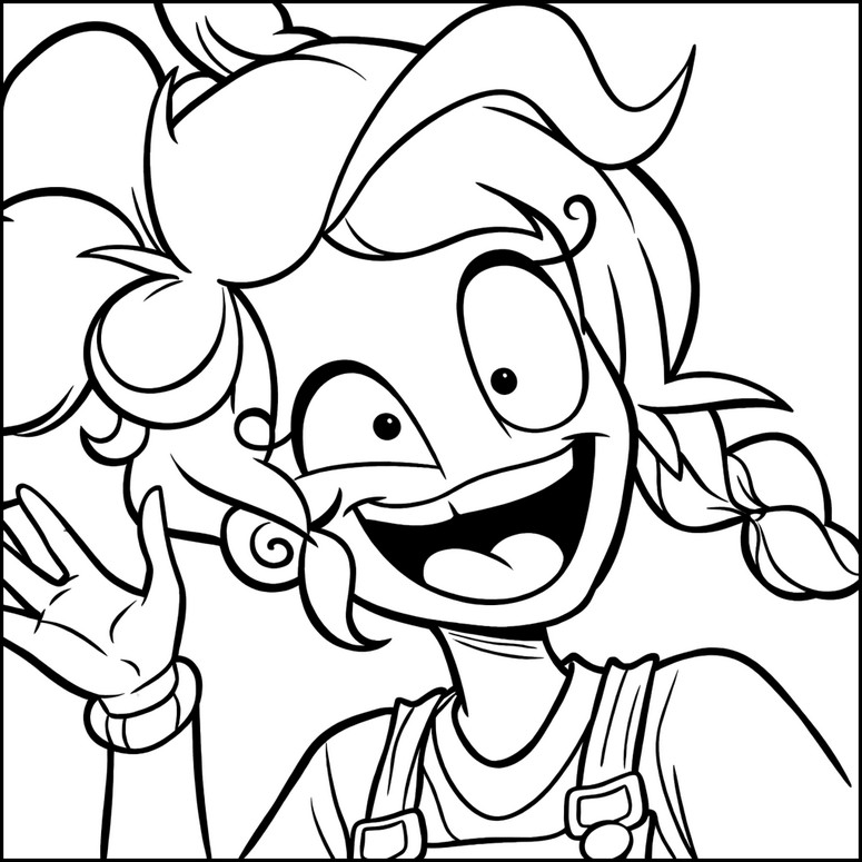 색칠용 종이 - 장난기 가득한 미소 - 파피 플레이타임/챕터 5 릴리 러브브레이즈