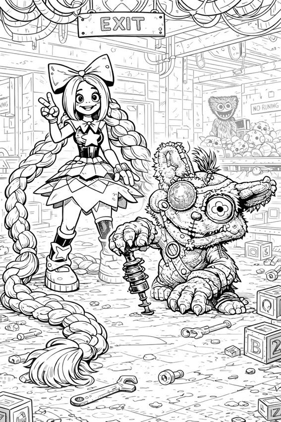 색칠할 그림 - Giblet - 파피 플레이타임/챕터 5 릴리 러브브레이즈