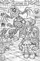 인쇄용 색칠공부 - Prototype - 파피 플레이타임/챕터 5 릴리 러브브레이즈