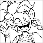 색칠 그림 - 장난기 가득한 미소 - 파피 플레이타임/챕터 5 릴리 러브브레이즈