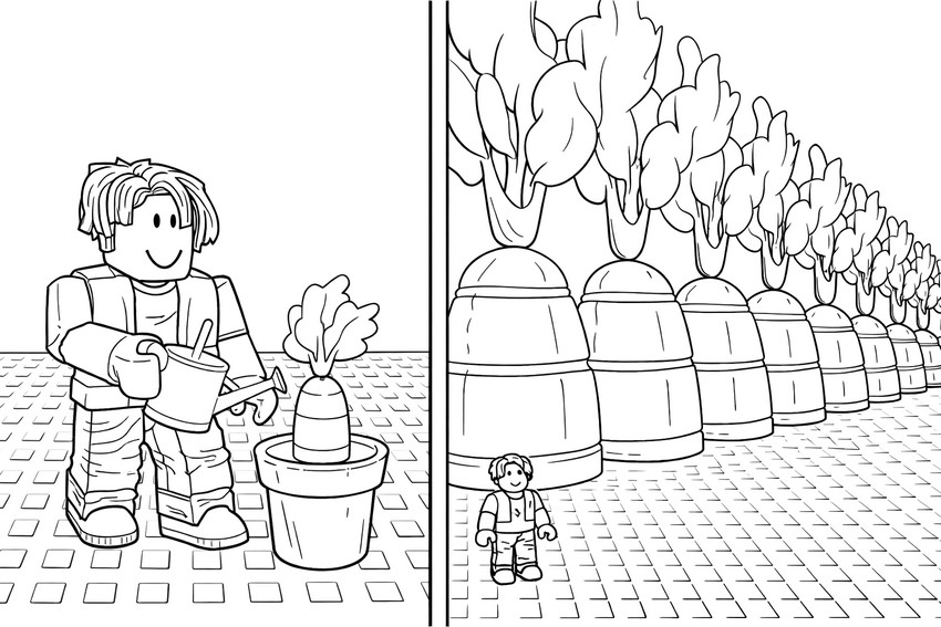 색칠공부 - 붉은 머리털 - Roblox - Grow a garden