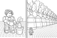 인쇄용 색칠공부 - 붉은 머리털 - Roblox - Grow a garden