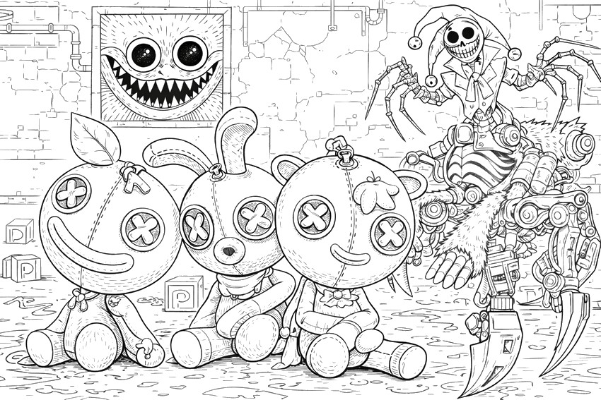 Drawing to color - The prototype - Poppy Playtime 5 - Wrongside Outimals
