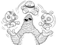 Downloadable coloring - Juggling - Poppy Playtime 5 - Chum Chompkins