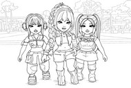 Free coloring page - Kpop Demon Hunters - Roblox - Brookhaven RP