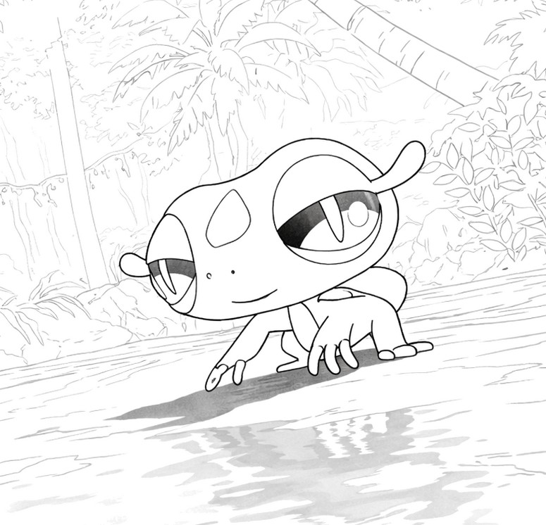 Free coloring page - Gecqua - Pokémon Winds and Waves