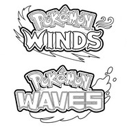 Image to color - Logo (English) - Pokémon Winds and Waves