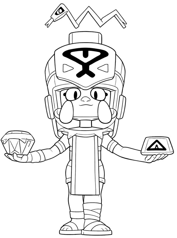 Free coloring page - Najia - Brawl Stars - Sands of time